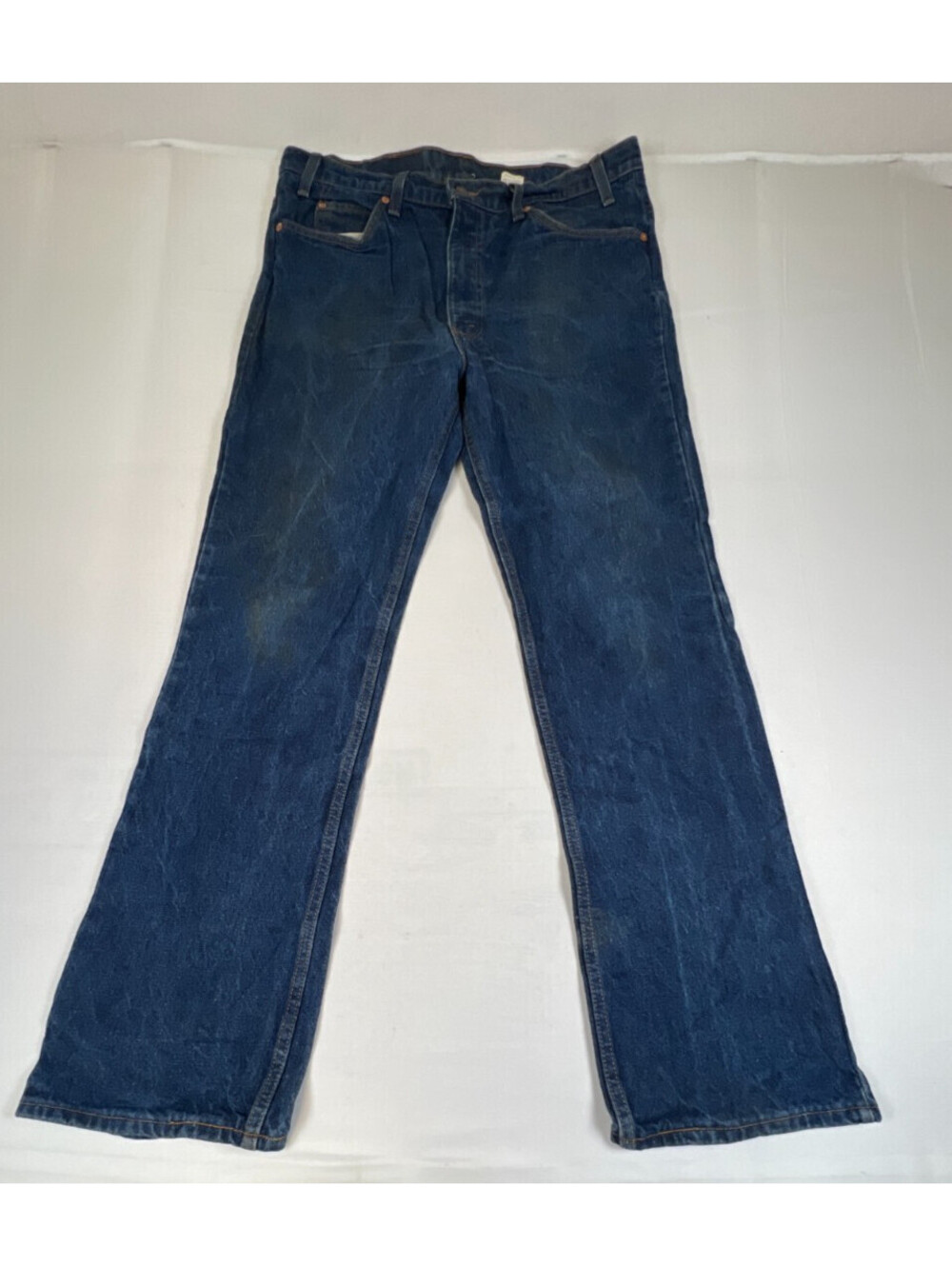 Vintage Levi's Orange Tab 517 Mens 38x34 Blue Denim Made in USA Boot Cut Jeans